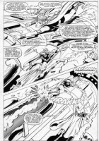 ZECK, MIKE - Defenders #130 pg 2, Valkyrie, Moondragon try to destroy the deadly missile -  Comic Art